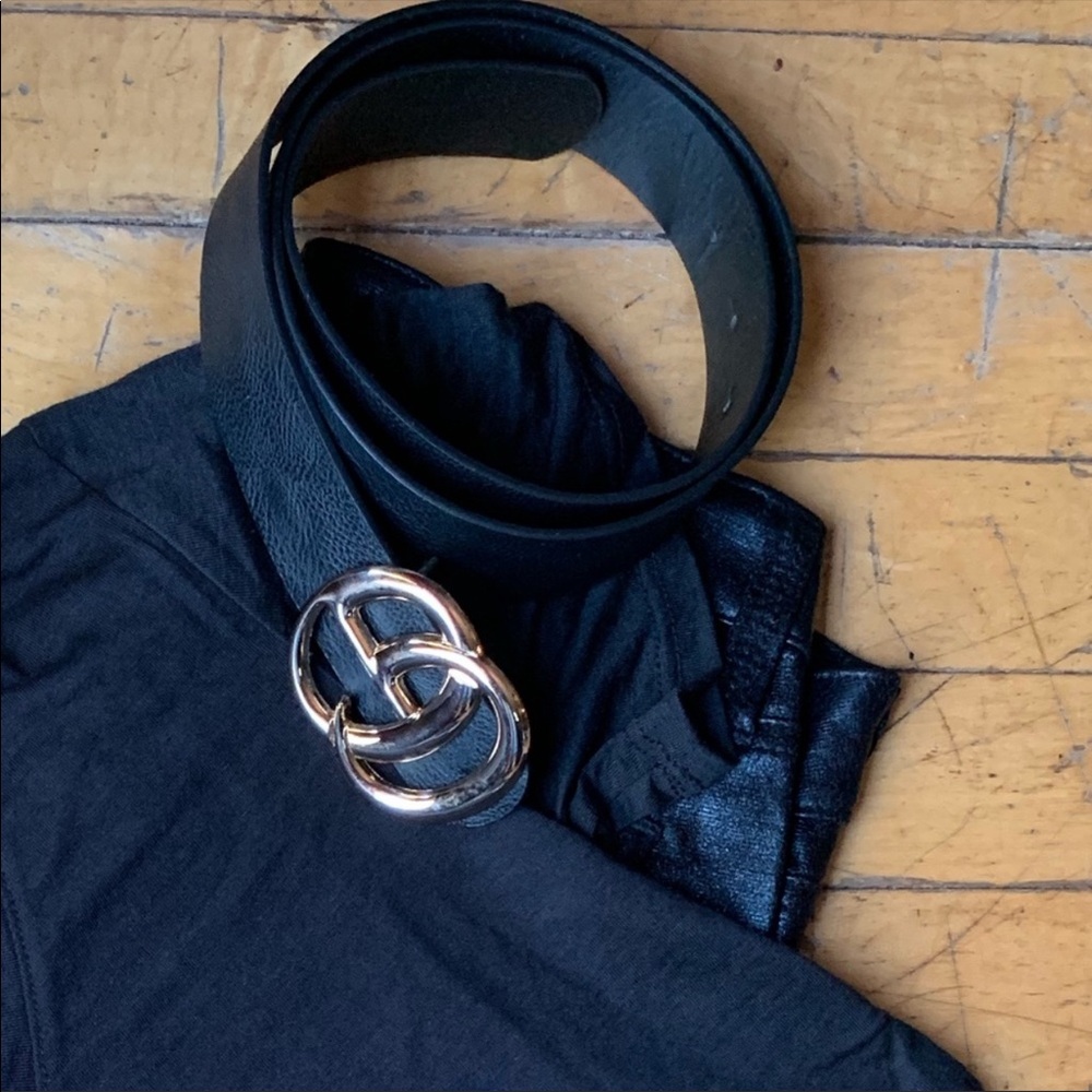 ✨RESTOCK✨CHIC STYLISH VEGAN SILVER BUCKLE BELT - Picture 4 of 5